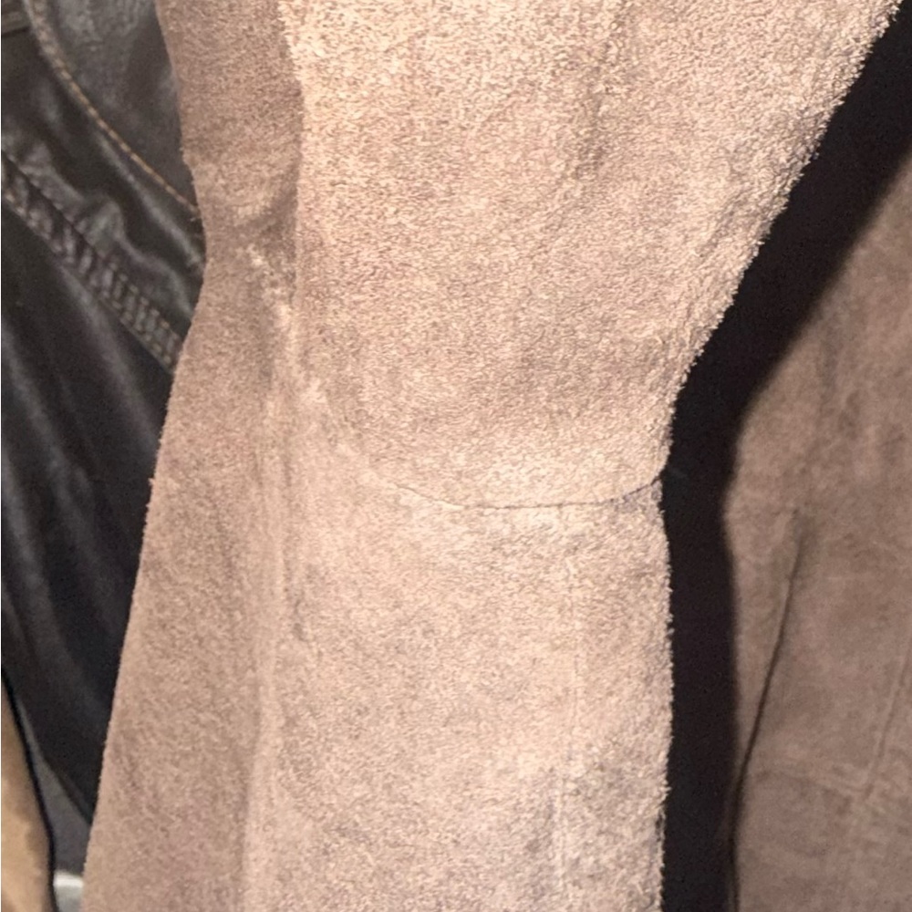 Penny Lane Massini Brown Embroidered suede, leather vintage Jacket with Faux Fur - Picture 12 of 16